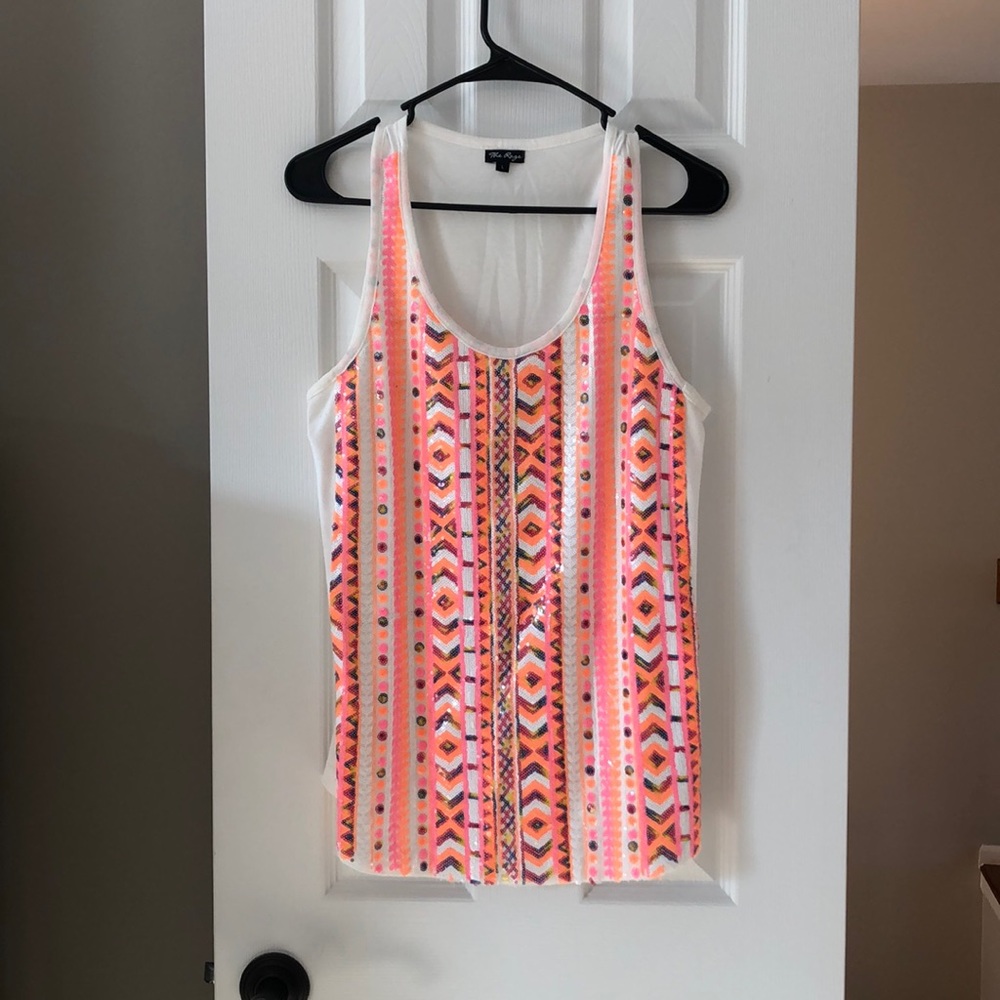 The Rage Large sequin front shirt